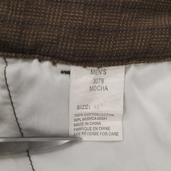 NWT WOOLRICH Wakeman Cargo Shorts Mocha Brown Plaid Check Size 42 - Picture 5 of 6